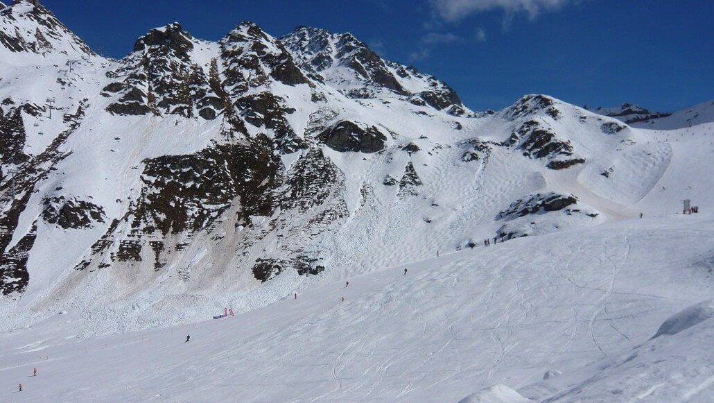 Wet snow avalanches in Verbier