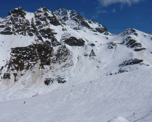 Wet snow avalanches in Verbier