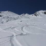 Fresh tracks in Rock Garden Verbier