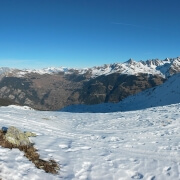 Snowspiracy - Looking back to Verbier from Bruson
