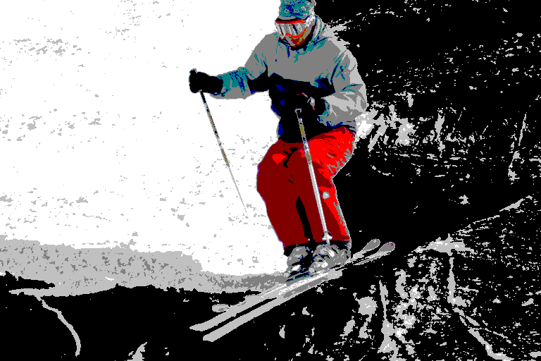 The real me (Roddy Willis) skiing the bumps in Zermatt