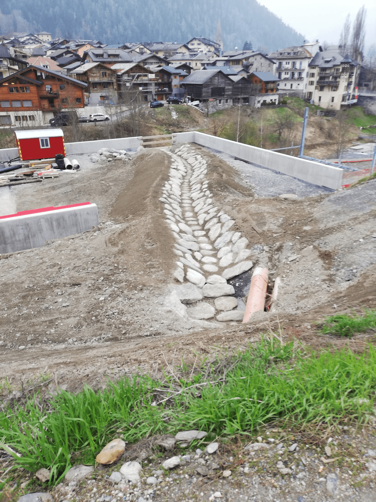 Le Châble car park water feature