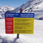 Skiers beware - this is the sign at the top of Tortin