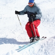 Skiing Moguls in Verbier