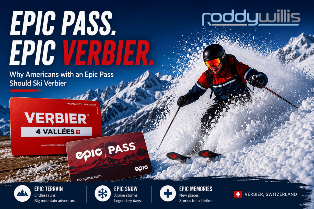 Epic Pass and Verbier 4 Vallées ski passes with powder skiing in Verbier, Switzerland