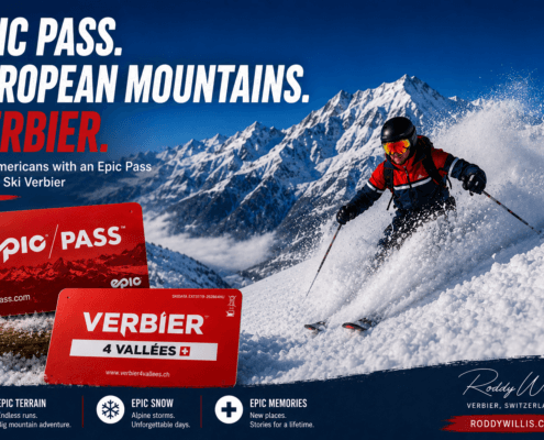 Epic Pass and Verbier 4 Vallées ski passes with powder skiing in Verbier, Switzerland